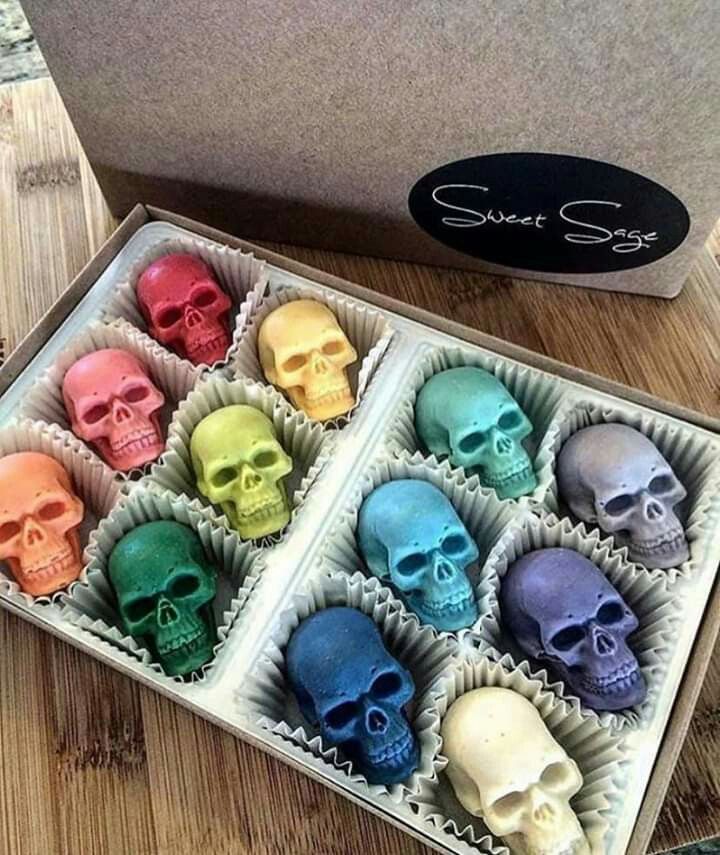 Molde de silicón cráneos 40 cavidades Halloween 💀