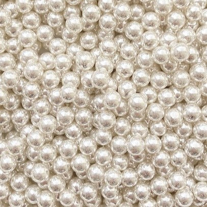 Perla Mediana Metálica Plata (7mm)