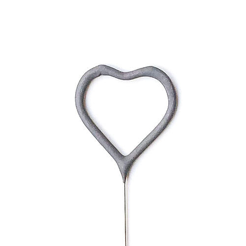 Vela de bengala corazón Plata