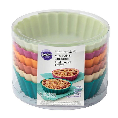 Molde mini tartas silicón 6 pzas Wilton