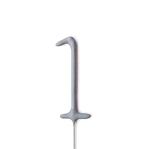 Vela de bengala número Plata