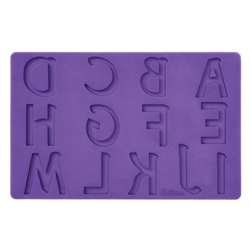 Juego de 4 moldes para fondant de letras y números Wilton