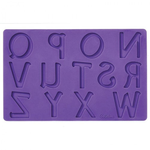 Juego de 4 moldes para fondant de letras y números Wilton