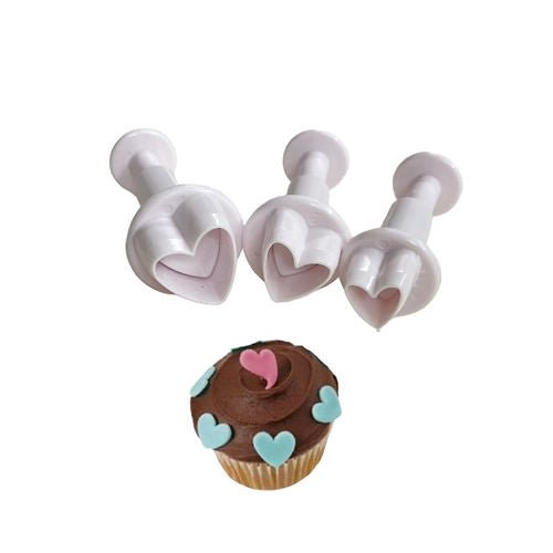 Cortadores Eyectores corazón 3 pzas