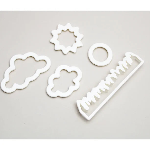 Kit De 5 Cortadores De Fondant De Cielo - Pasto Y Sol / Kit De Cortadores De Fondant/ De Cielo