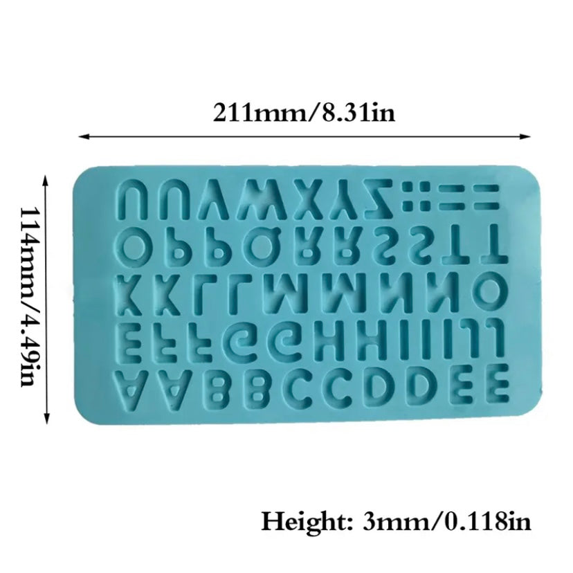 Molde silicon de letras
