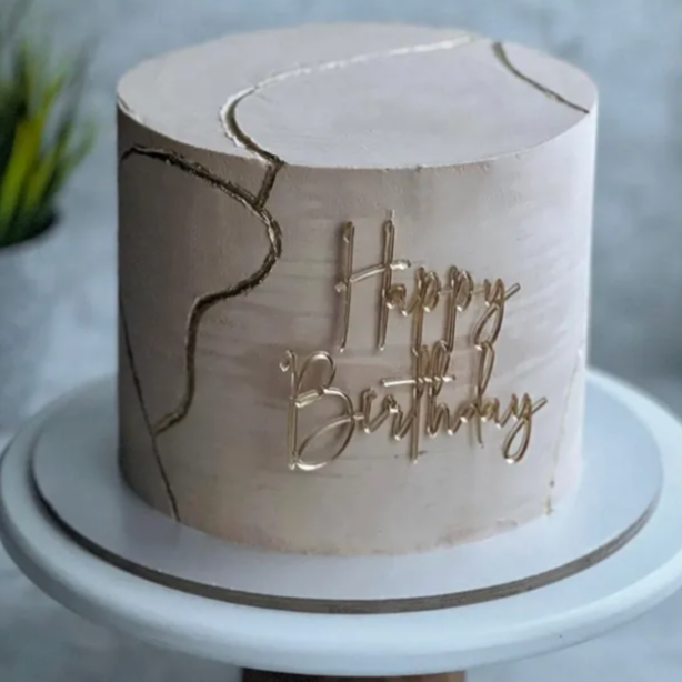 Letrero acrílico frontal "Happy Birthday" 2