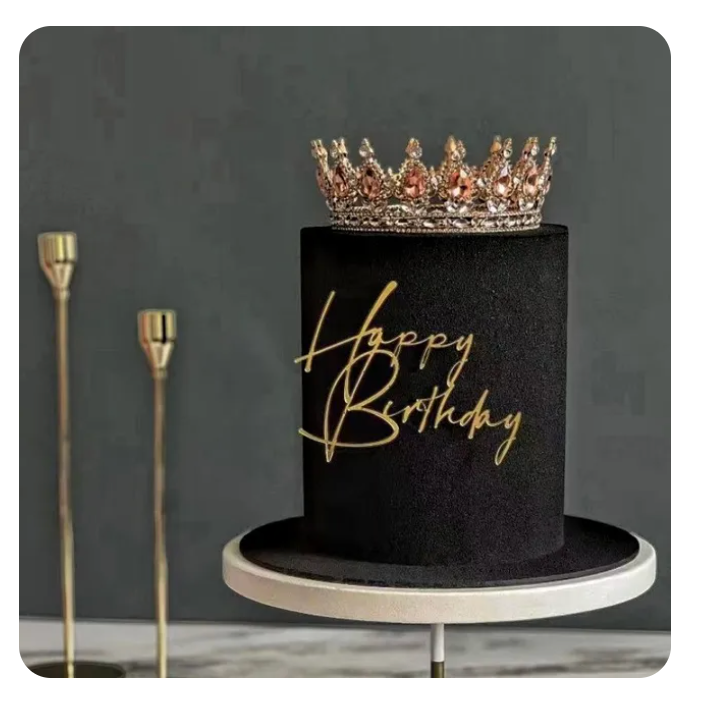 Letrero acrílico frontal "Happy Birthday" 3