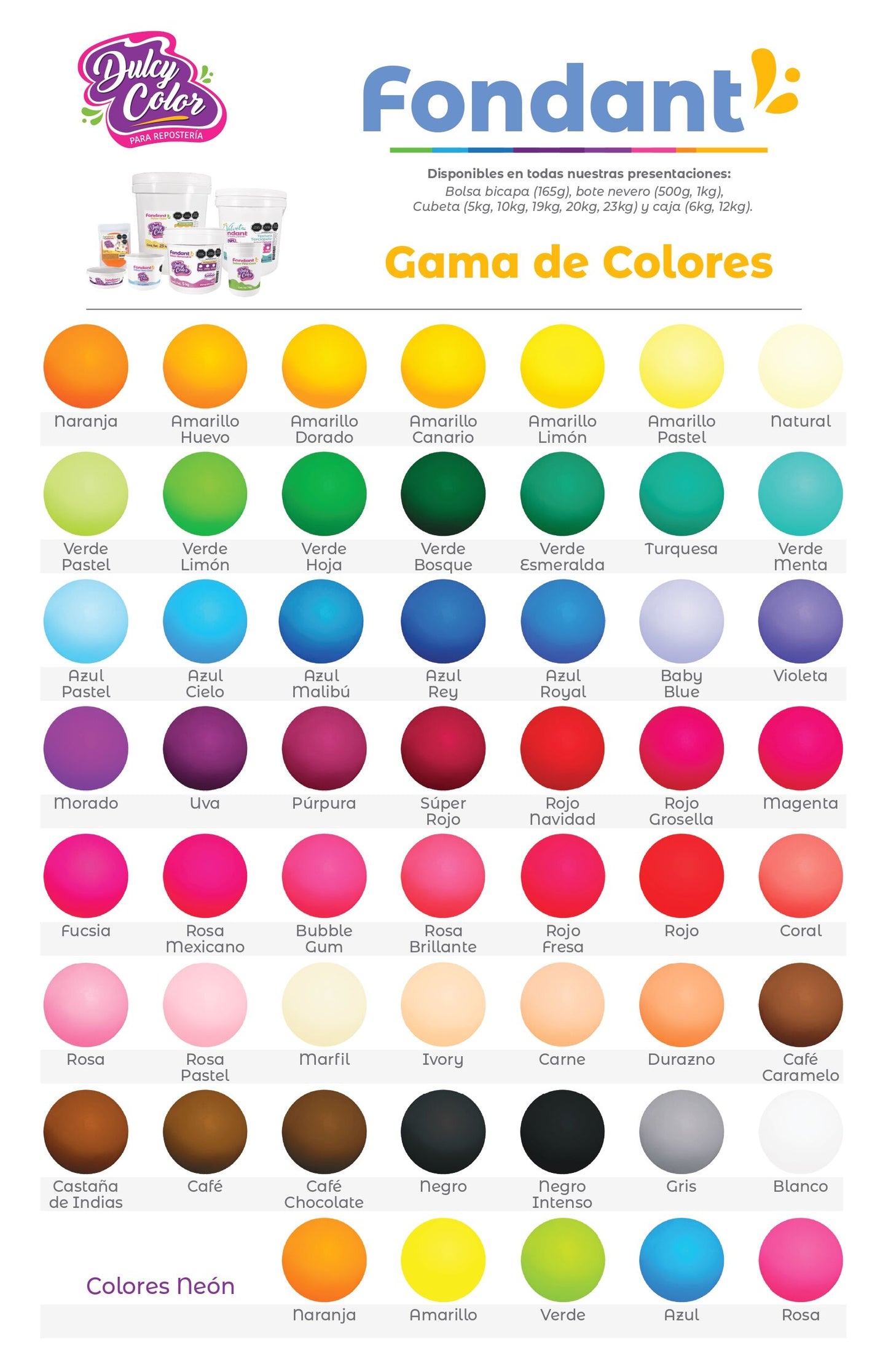 Fondant de color 165g - Dulcycolor
