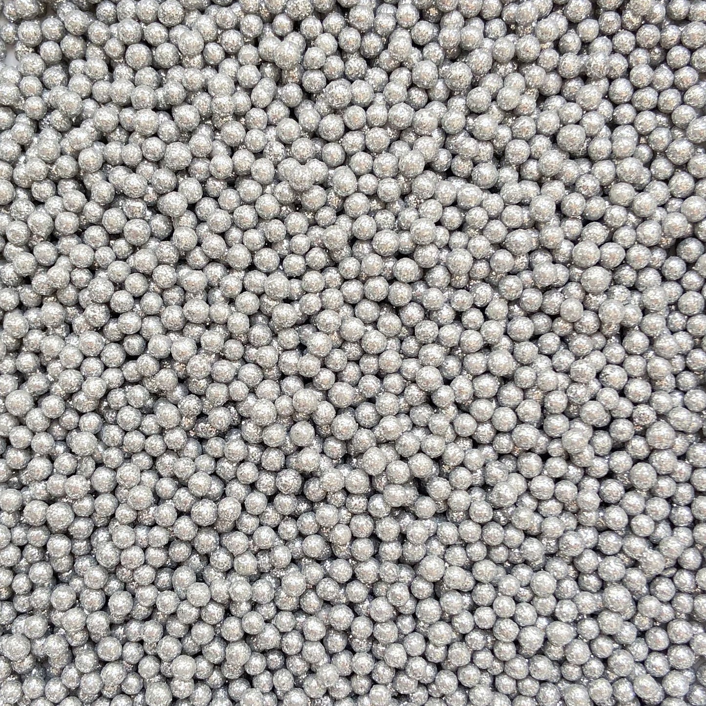 Perla Diamantada Mediana Plata