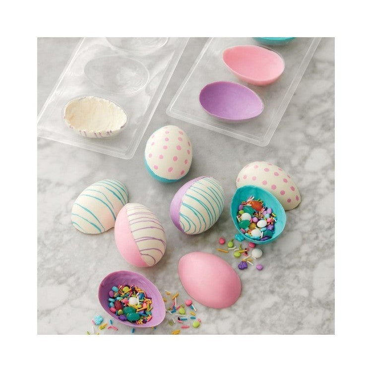 Molde Huevo 3D de Chocolate WILTON (2 moldes) de aceto