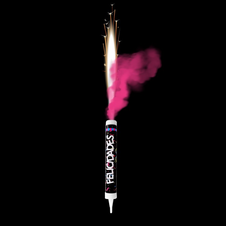 Vela Bengala Chispa Revelación Rosa
