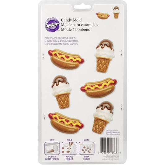 Molde Acetato para chocolate Helado y Hot Dog Wilton