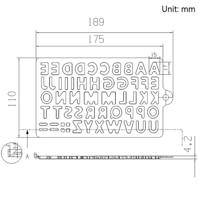 Molde silicon de letras