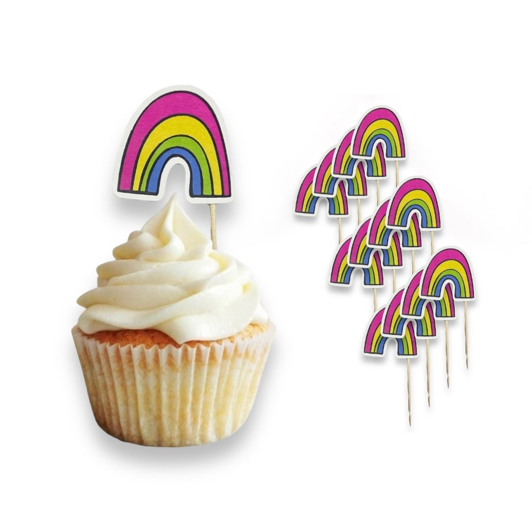 Cupcake toppers Arcoíris