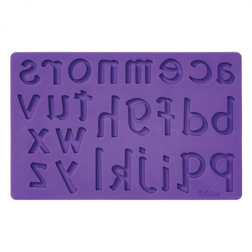 Juego de 4 moldes para fondant de letras y números Wilton