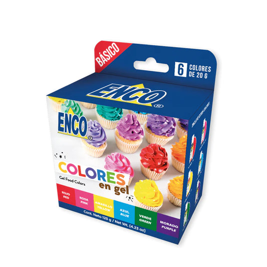 Kit 6 colores en gel "Basico" - ENCO