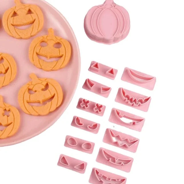 Set Cortador de galleta Calabaza cara cambiable 🎃