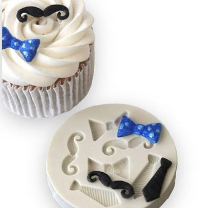 Molde para fondant corbata y bigote