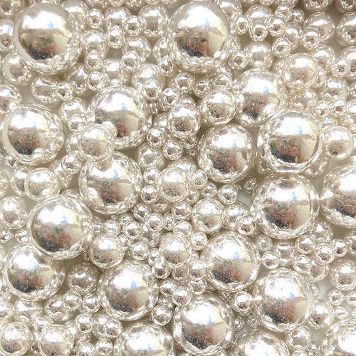 Mix de Perlas Metálicas Plata