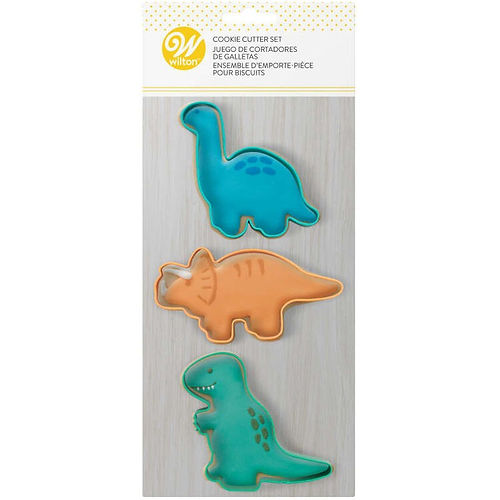 Set 3 Cortadores de Galleta Dinosaurios Wilton