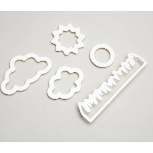 Kit De 5 Cortadores De Fondant De Cielo - Pasto Y Sol / Kit De Cortadores De Fondant/ De Cielo