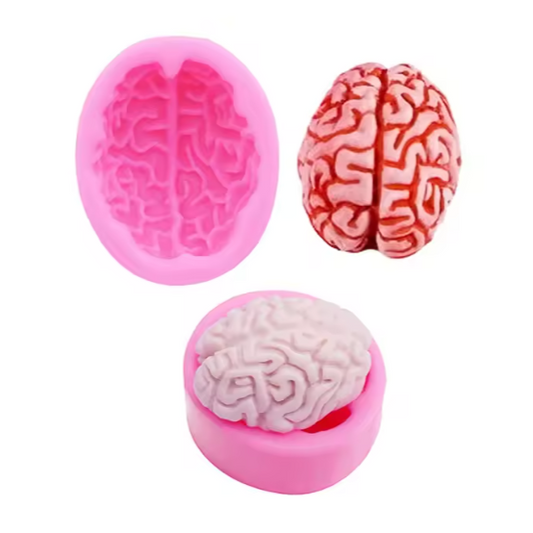 Molde de silicón cerebro Halloween para fondant 🧠