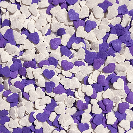 Confeti Corazón Morado/Blanco 💜