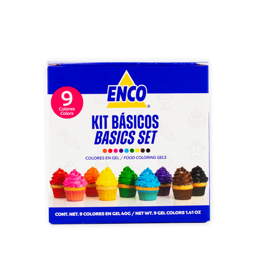 Kit 9 Colores Básicos en Gel 40g - ENCO