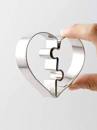 Cortador de metal para Galleta Rompecabezas Corazón