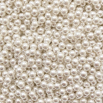 Perla Chica Metálica Plata (4mm)